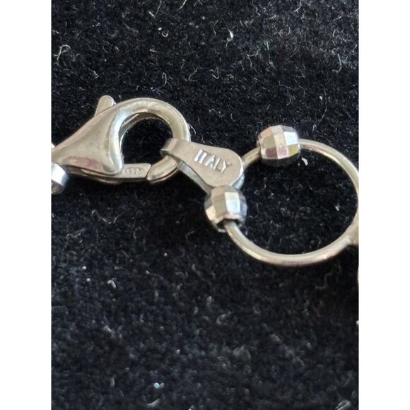 7” Boho Circle Link Layering Bracelet Sterling Silver 925 - Picture 3 of 5